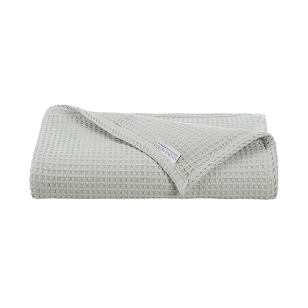 Monarch Brands Aston & Arden Waffle Throw Blanket - Light Grey P-THROW-WFL-LG - main